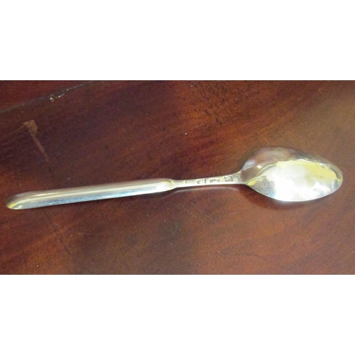 542 - Antique Silver Marrow Spoon and Scoop Approximately 8 Inches Long