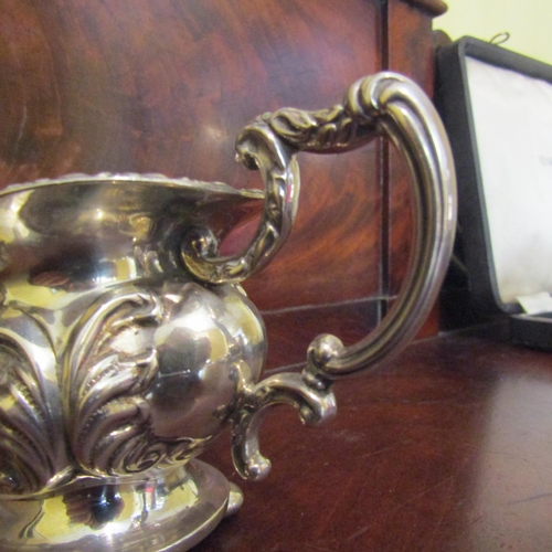 543 - Rocco Form Silver Bachelors Milk Jug Shaped Form Handle Above Bun Supports Attractively Detailed