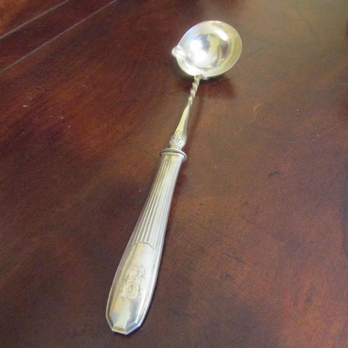 547 - Silver Handled Toddy Spoon Twist Form Detailing Approximately 9 Inches Long