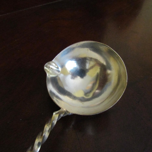 547 - Silver Handled Toddy Spoon Twist Form Detailing Approximately 9 Inches Long