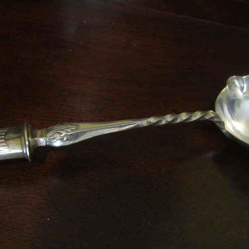 547 - Silver Handled Toddy Spoon Twist Form Detailing Approximately 9 Inches Long