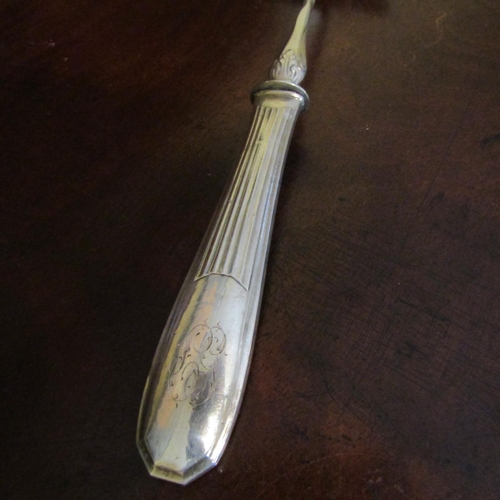 547 - Silver Handled Toddy Spoon Twist Form Detailing Approximately 9 Inches Long