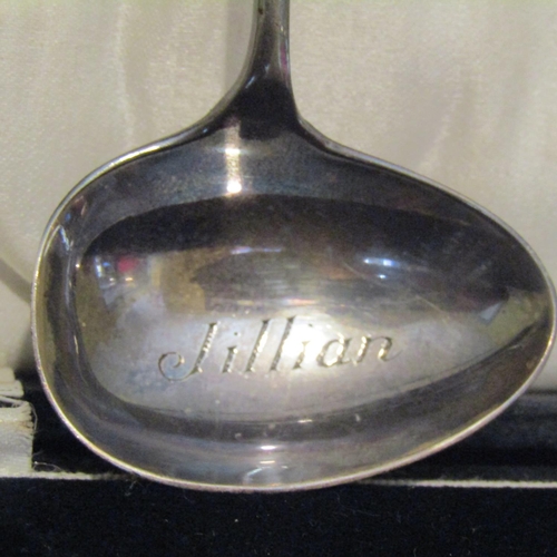 553 - Silver Babies Push and Spoon Contained within Original Presentation Case