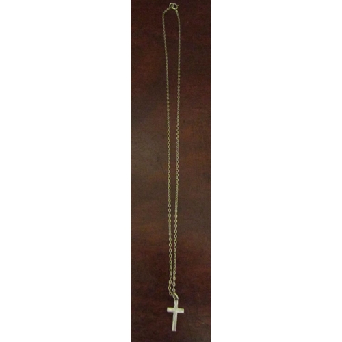 562 - Three Silver Crucifix Pendants Each Mounted on Silver Chains Attractively Detailed