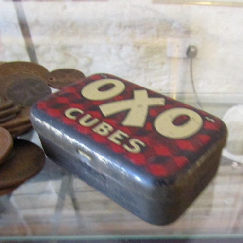 61 - Collection of Various Old Irish Coins etc with Two Enamel Tin Cases Quantity as Photographed