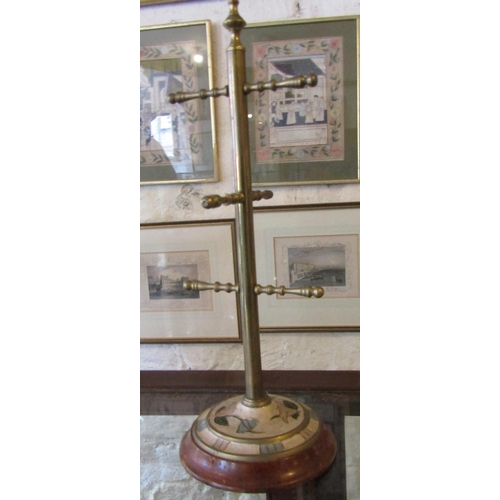 63 - Upright Jewellery Rest Three Arm Turned Base Approximately 18 Inches High