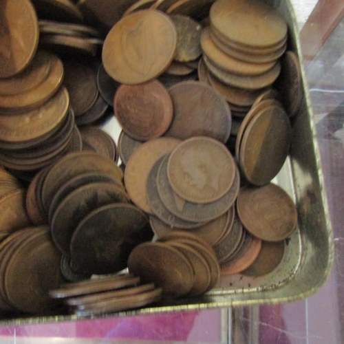 66 - Collection of Various Coinage Irish and Others Contained within Old Shop Tin