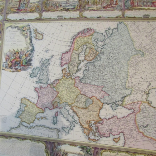 84 - Large Gilt Framed Map of Europe Approximately 3ft Wide