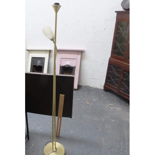 Brushed Brass Standard Lamp with Adjustable Arm Light Electrified Working Order