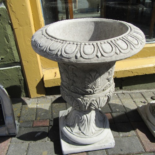 585 - Pair of Composite Stone Garden Urns Each Approximately 30 Inches High