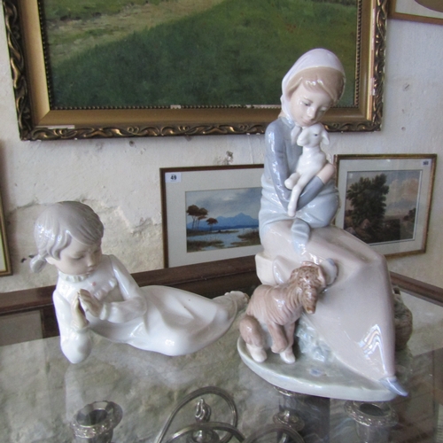 599 - Lladro and Nao Fine Porcelain Figures Two in Lot