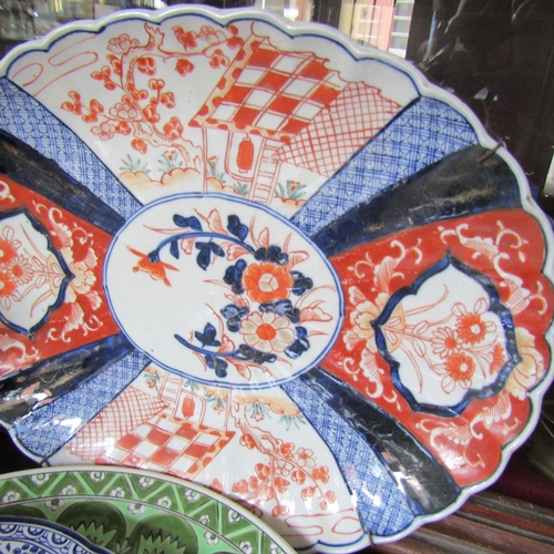 601 - Collection of Various Porcelain Including Oval Form Imari Oriental Charger 16 Inches Wide Approximat... 