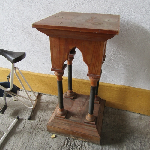 615 - Large Gothic Oak Pedestal