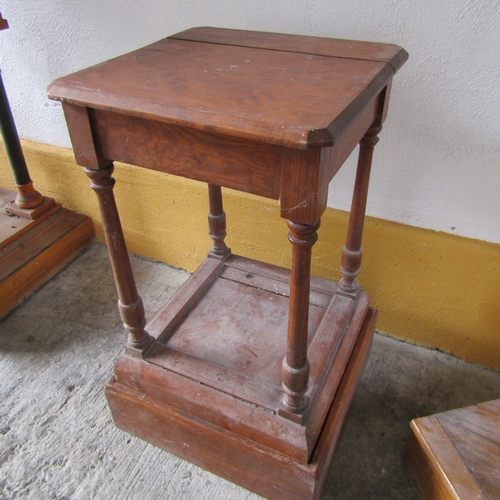 616 - Edwardian Oak Pedestal