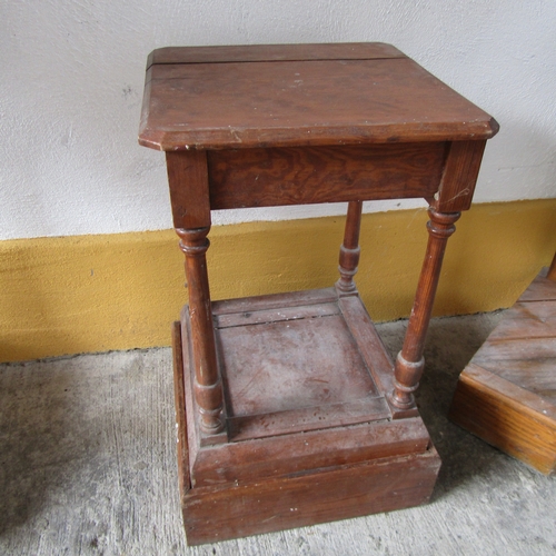 616 - Edwardian Oak Pedestal