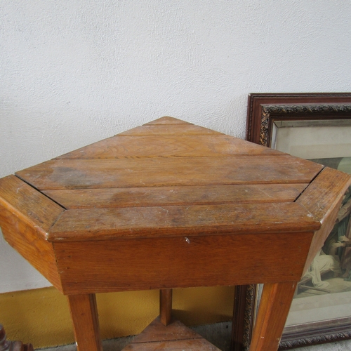 617 - Edwardian Oak Pedestal