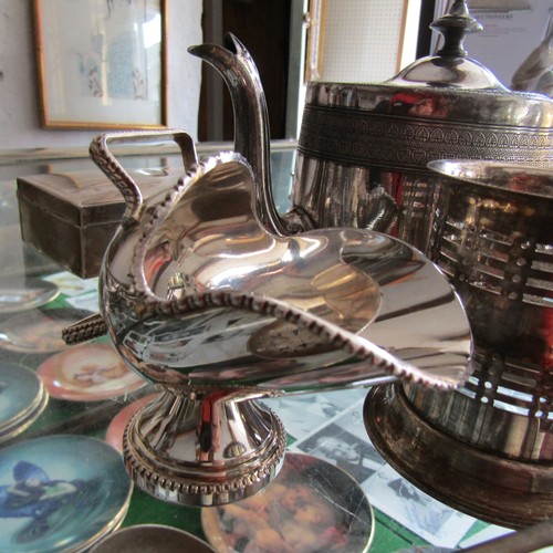 613 - Collection of Silver Plate Including Tea Pot and Batchelor's Milk Jug Quantity as Photographed