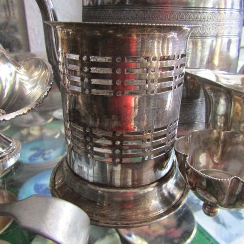 613 - Collection of Silver Plate Including Tea Pot and Batchelor's Milk Jug Quantity as Photographed