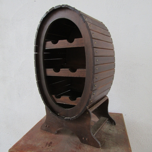 620 - Oval Wine Cask Form Wine Bottle Rack