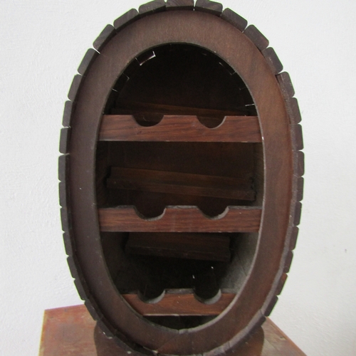 620 - Oval Wine Cask Form Wine Bottle Rack