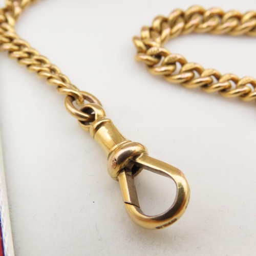 35 - 9 Carat Yellow Gold T-Bar Albert Chain or Bracelet 23cm Long