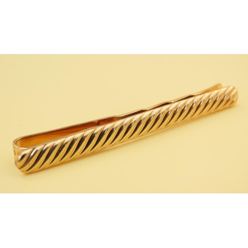 422 - 9 Carat Yellow Tie Pin 6cm Wide