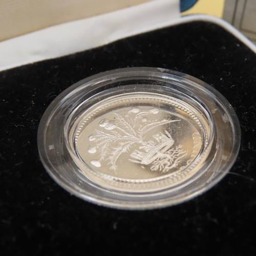 436 - 90th Birthday Silver Proof Crown Contained within Original Presentation Case Encapsulated Mint