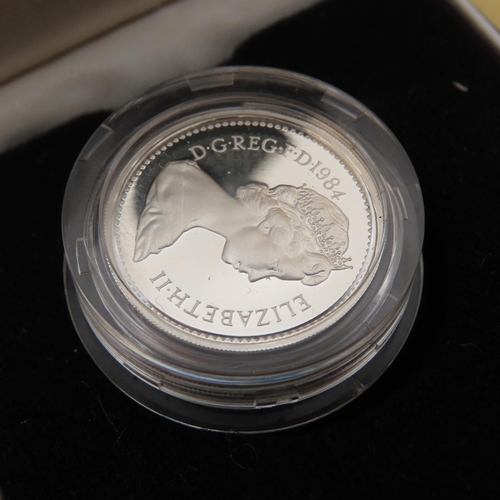 437 - Silver Proof Royal Mint One Pound Coin Contained within Original Presentation Case Encapsulated Mint