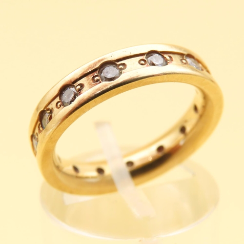 453 - Diamond Full Eternity Ring Mounted on 18 Carat Yellow Gold Band Ring Size K