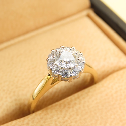 468 - Ladies Diamond Ring Approximately 1 Carat of Diamonds Mounted on 18 Carat Yellow Gold band Ring Size... 