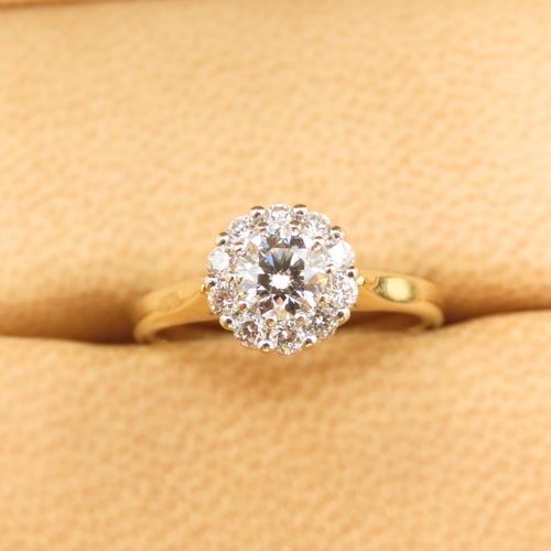 468 - Ladies Diamond Ring Approximately 1 Carat of Diamonds Mounted on 18 Carat Yellow Gold band Ring Size... 