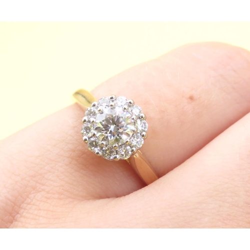 468 - Ladies Diamond Ring Approximately 1 Carat of Diamonds Mounted on 18 Carat Yellow Gold band Ring Size... 