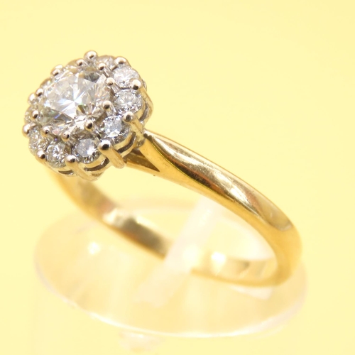 468 - Ladies Diamond Ring Approximately 1 Carat of Diamonds Mounted on 18 Carat Yellow Gold band Ring Size... 