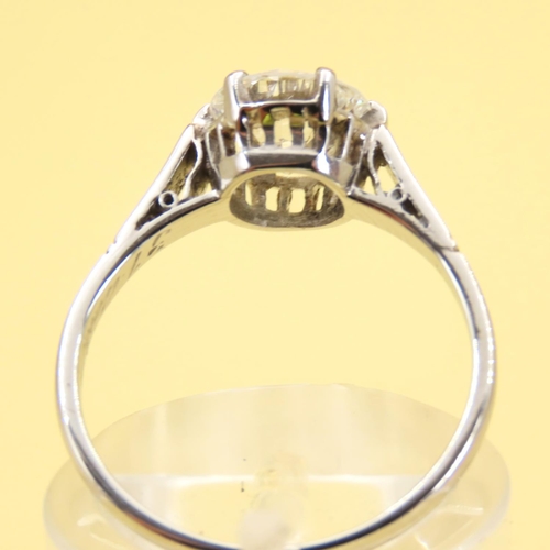 481 - Ladies Diamond Solitaire Ring 1.15 Carat Six Claw Set Mounted on Platinum Band High Colour and Scint... 