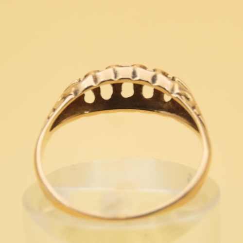50 - Diamond Four Stone Ring Mounted on 18 Carat Yellow Gold Band Ring Size K