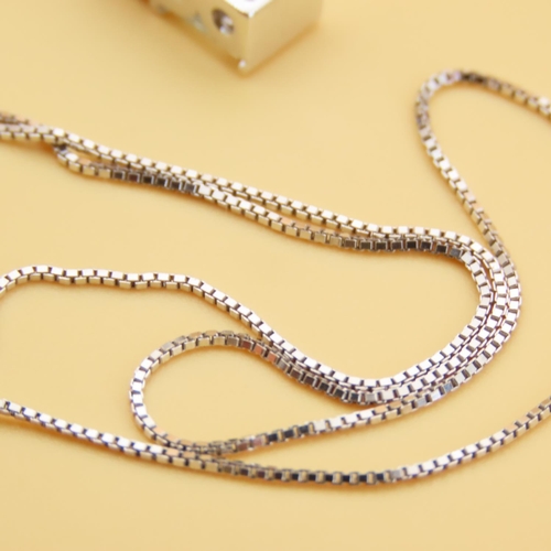 55 - Aquamarine and Diamond Pendant Necklace Modernist Form Pendant Mounted in 18 Carat White Gold 1cm Hi... 