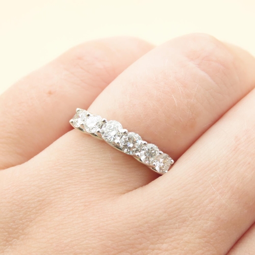 66 - Diamond Six Stone Ring Mounted on Platinum Band Ring Size O 1 Carat Total Diamond Weight. Original P... 