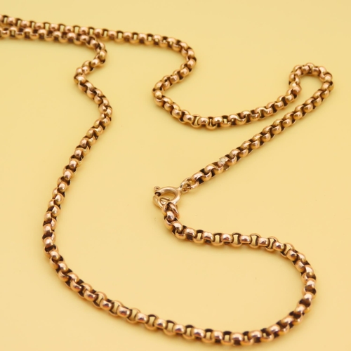 72 - 9 Carat Yellow Gold Barrell Link Ladies Necklace Articulated Form 44cm Long