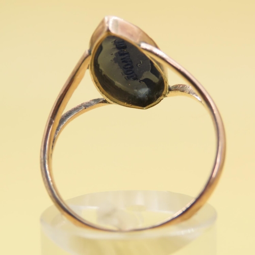 1032 - Georgian Wedgewood Jasper Panel Set Ring Mounted on 9 Carat Yellow Gold Band Ring Size R and a Half