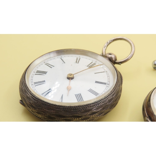 1048 - Two Silver Cased Pocket Watches with Keys