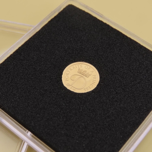 1050 - 14 Carat Yellow Gold Princess Diana Commemorative Coin Encapsulated Dated 1997