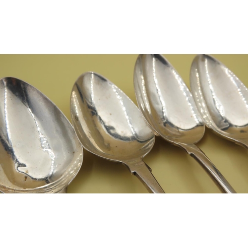 1063 - Set of Four Silver Table Spoons Each 17cm Long