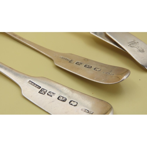 1063 - Set of Four Silver Table Spoons Each 17cm Long