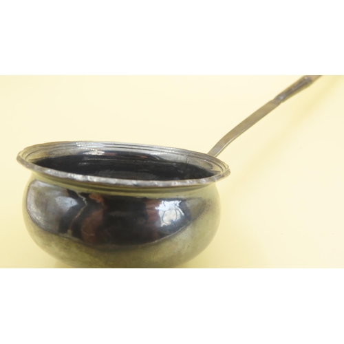 1064 - Georgian Silver Ladle with Turned Handle 60cm Long