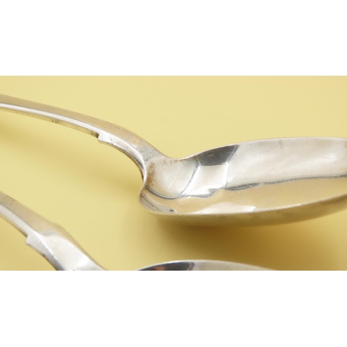 1072 - Pair of Silver Serving Spoons Each 22cm Long