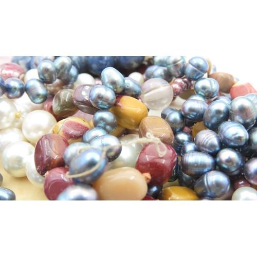 1082 - Various Bead and Pearl Necklaces Quantity as Photographed