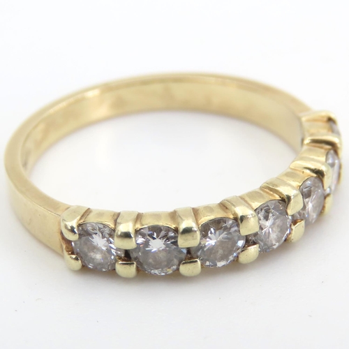 1083 - Diamond Set 14 Carat Yellow Gold Band Ring Size L