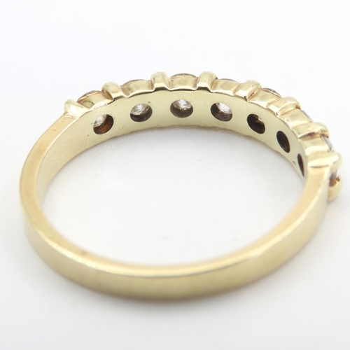 1083 - Diamond Set 14 Carat Yellow Gold Band Ring Size L