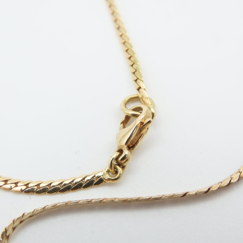 1085 - Diamond Set 18 Carat Yellow Gold Necklace Attractively Detailed 40cm Long