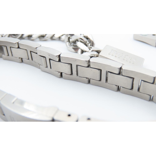 1093 - Hugo Boss Gentleman's Stainless Steel Bracelet and Matching Necklace